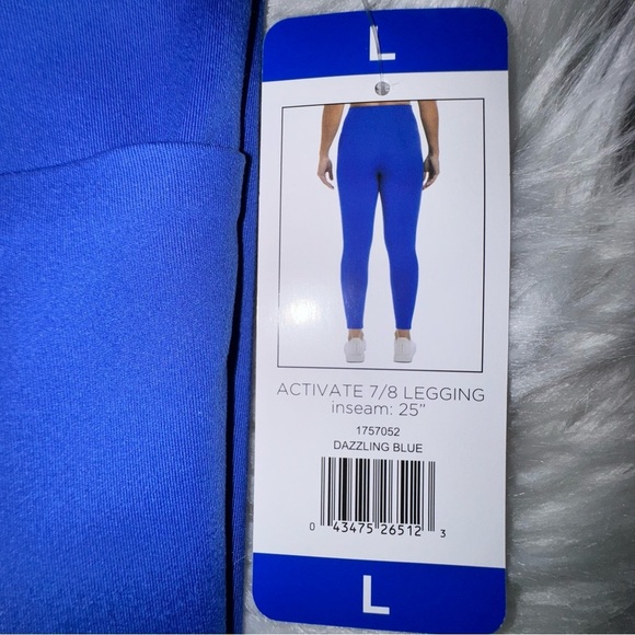 Danskin Women's High Waisted Ankle Leggings Dazzling BlueSize L Activewear - Picture 15 of 15